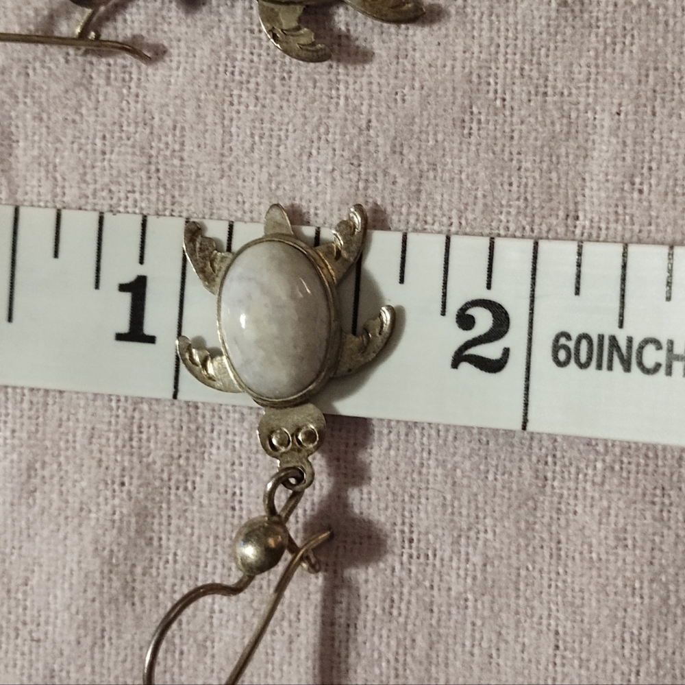 925 Silver Turtle Dangle Earrings - image 3